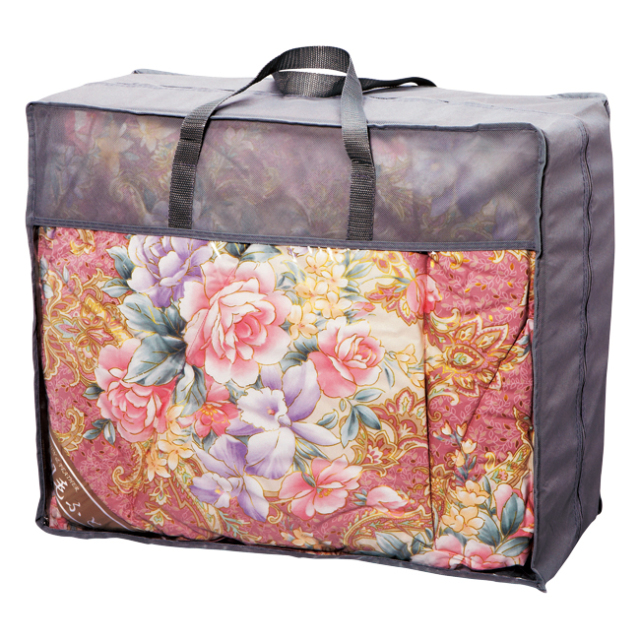 ダウン50％入り　日本製羽毛ふとん　No.300　（ピンク）