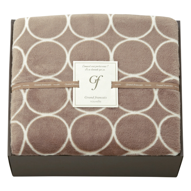 グランフランセヌーベル　ハイソフトタッチ　マイヤー毛布　No.100　（グレージュ）