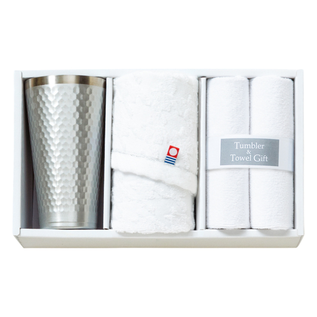 タンブラー＆今治産タオル＆マイクロファイバークロスセット　No.40