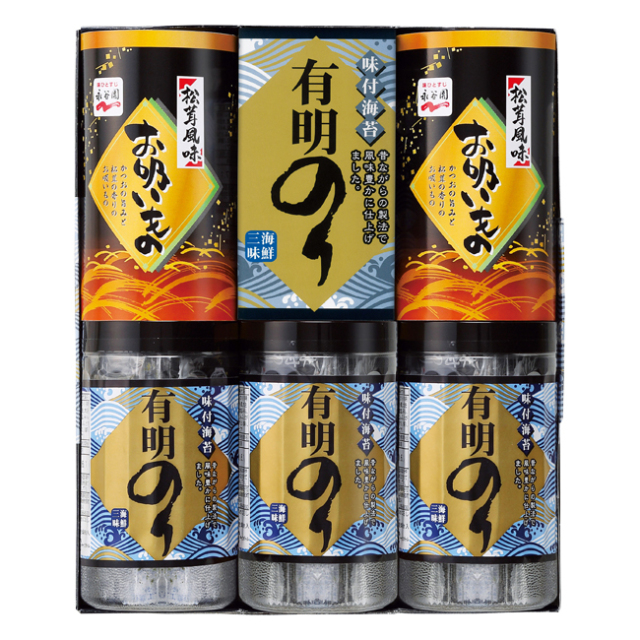 有明のり・永谷園松茸風味お吸い物詰合せ　No.25