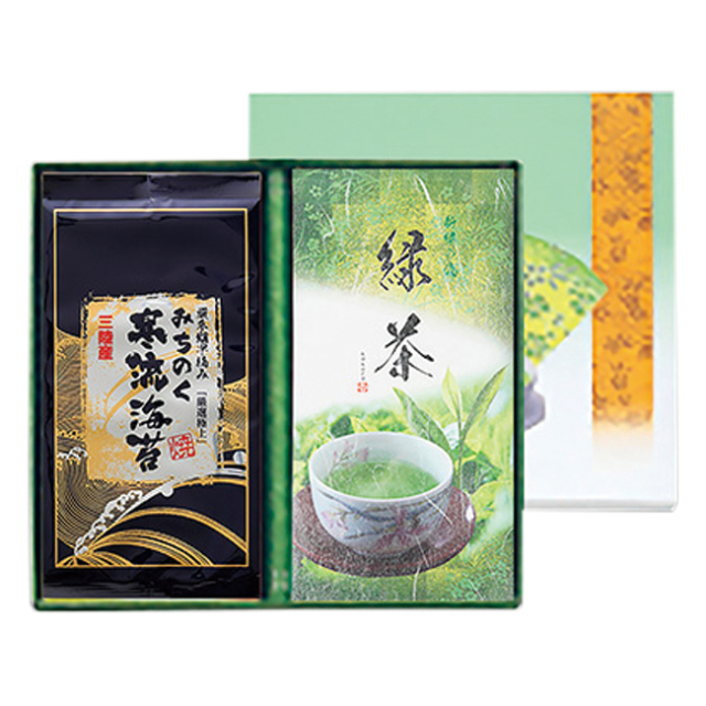 みのり工房　みちのく寒流のり・鹿児島茶詰合せ　No.20