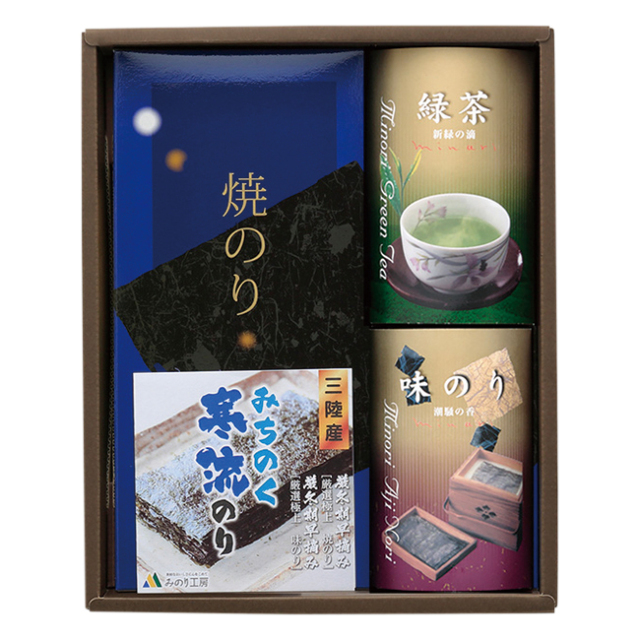 みのり工房　みちのく寒流のり・鹿児島茶詰合せ　No.40
