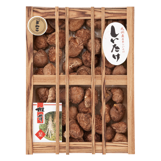 九州産原木どんこ椎茸（木箱入）　No.100