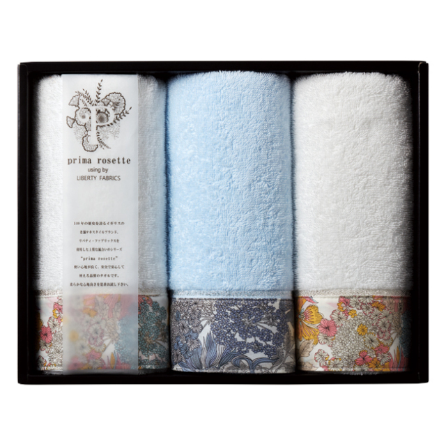 送料無料 Prima Rosette Using By Liberty Fabrics フェイスタオル3p No 30 香典返し人気 通販 ギフト生活 Jp