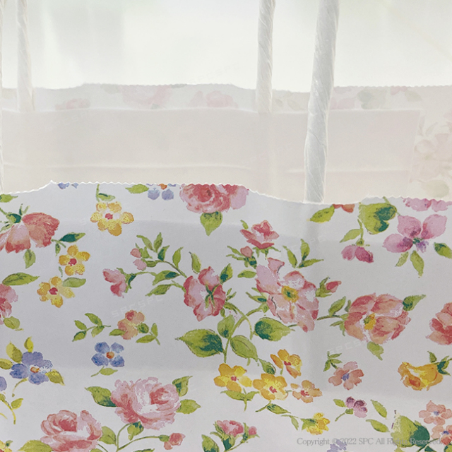 手提げ紙袋　花柄（ロマネスク）3才