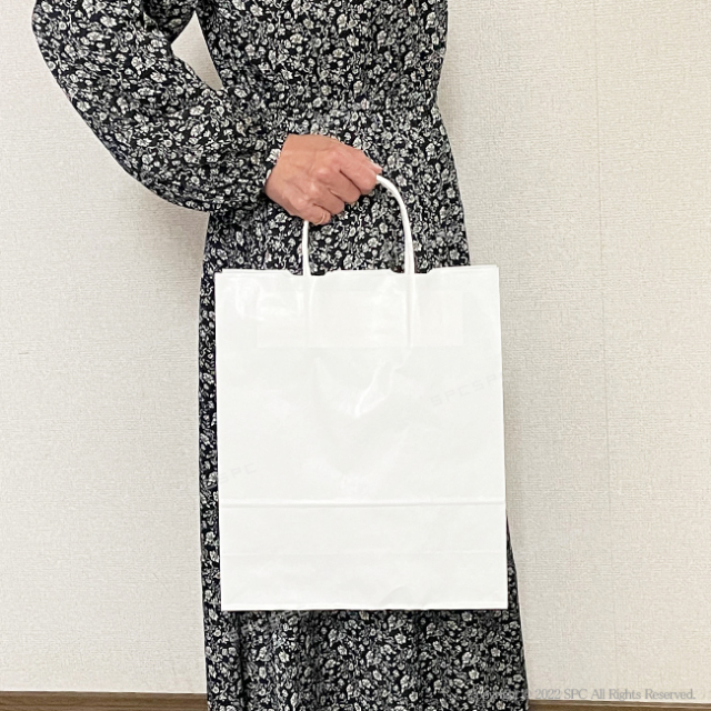 手提げ紙袋　白無地　4才　【26ｘ11ｘH31cm】