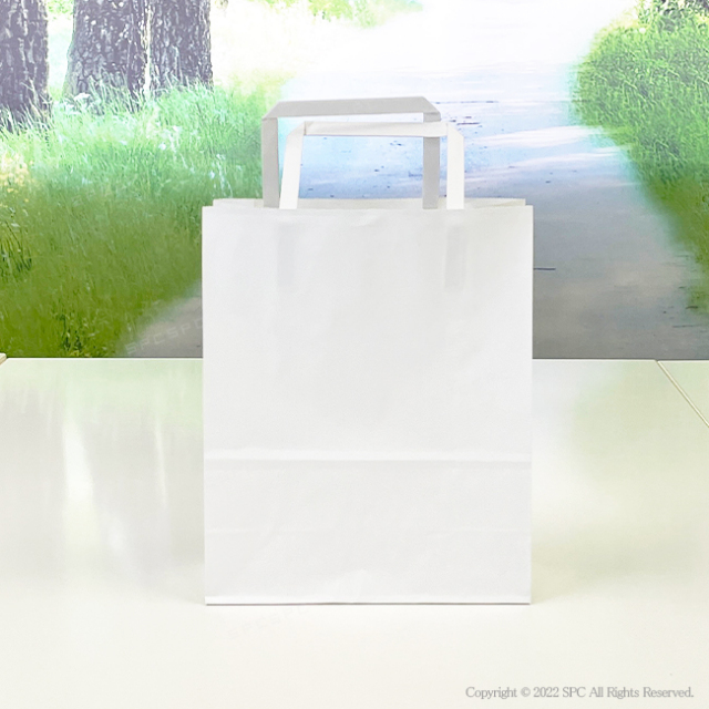 手提げ紙袋　白無地（中）