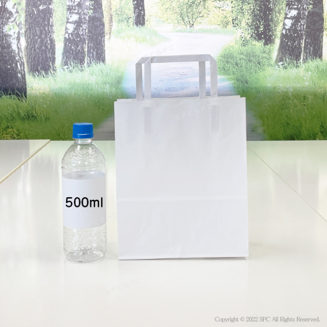 手提げ紙袋　白無地（中）