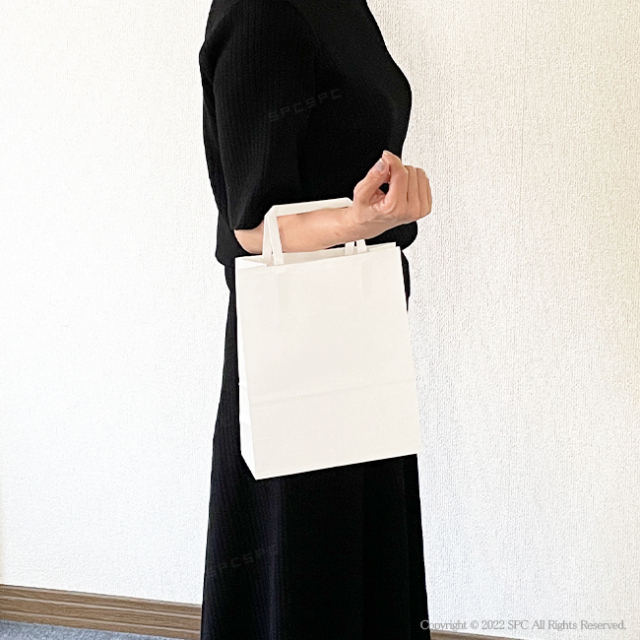 手提げ紙袋　白無地（中）