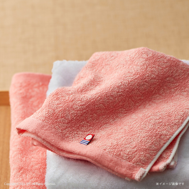 寿々　今治　木箱入りフェイスタオル　No.15　（紅）