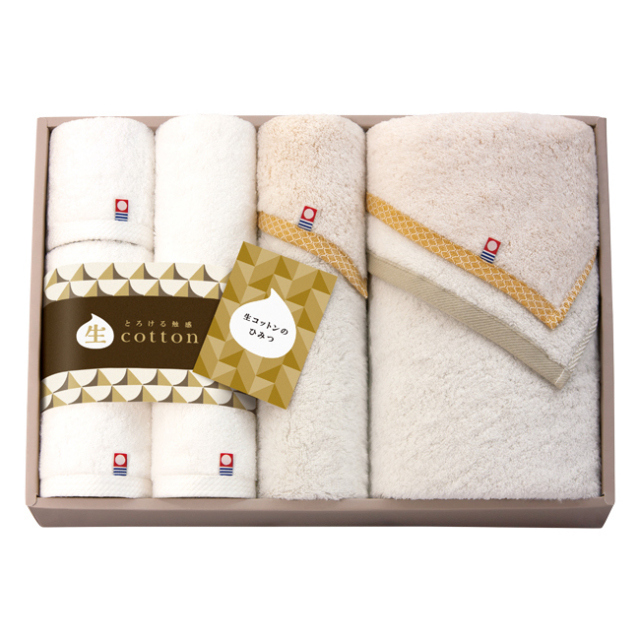 生コットン　今治　バス・フェイス3P・ハンドタオルセット　No.150