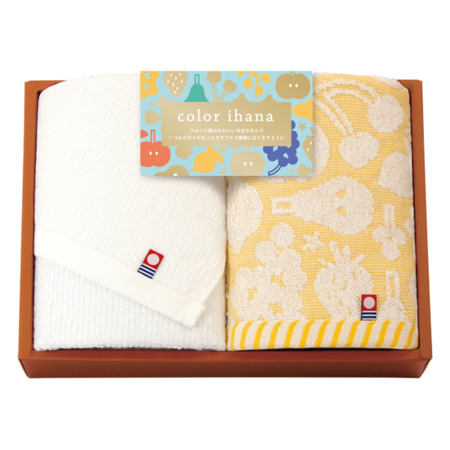color　ihana　-カラーイハナ-　今治　フェイスタオル2Pセット　No.25