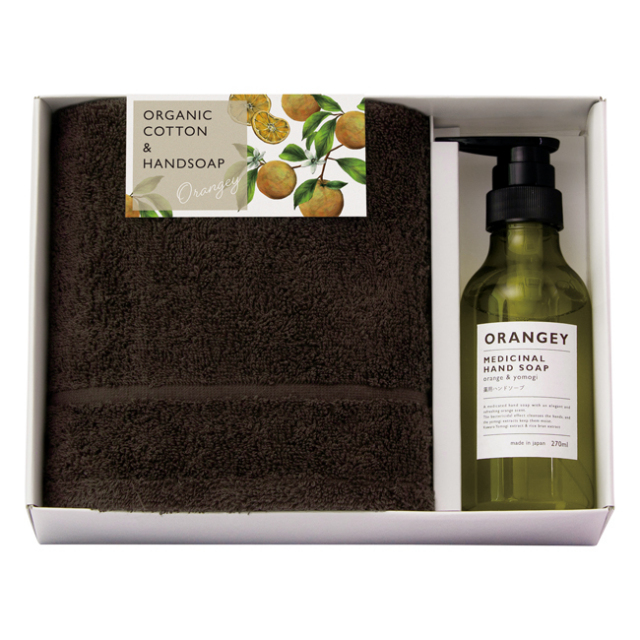 ORANGEY〈オランジー〉　薬用ハンドソープとオーガニックハンドタオルセット　No.30