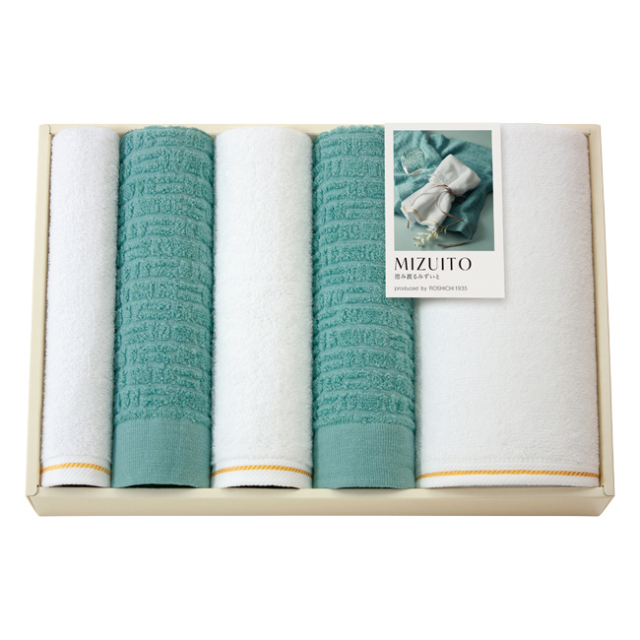 MIZUITO　澄みわたるみずいと　バス・フェイス3P・ハンドタオルセット　No.80