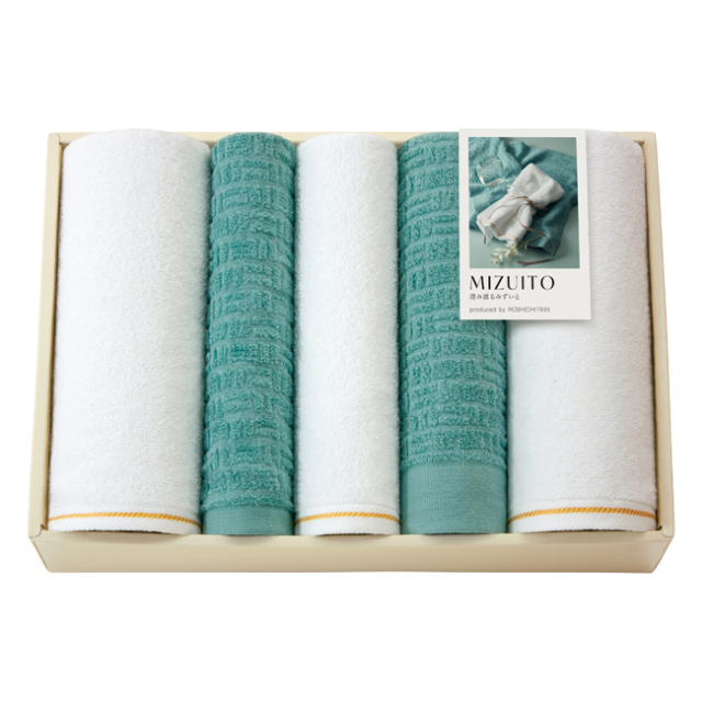 MIZUITO　澄みわたるみずいと　バス2P・フェイス2P・ハンドタオルセット　No.100