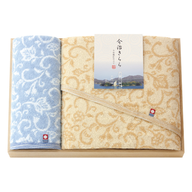 今治きらら　木箱入バス・ハンドタオルセット　No.50
