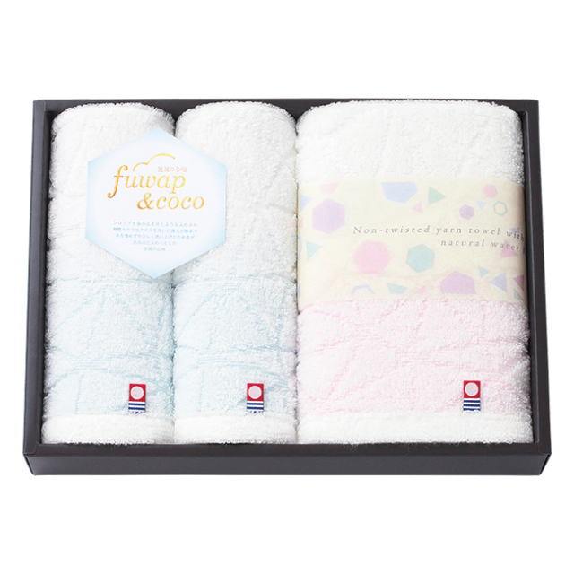 フワップ ココ 無撚糸 天然水 今治 フェイス ハンドタオル2pセット No 25 特選ギフト お歳暮おすすめ 通販ギフト生活 Jp