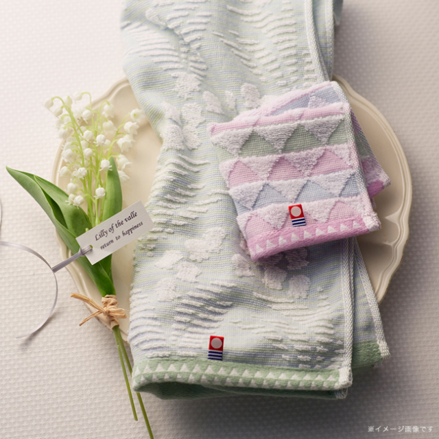 すずらん日和　今治　フェイス・タオルハンカチ2Pセット　No.25