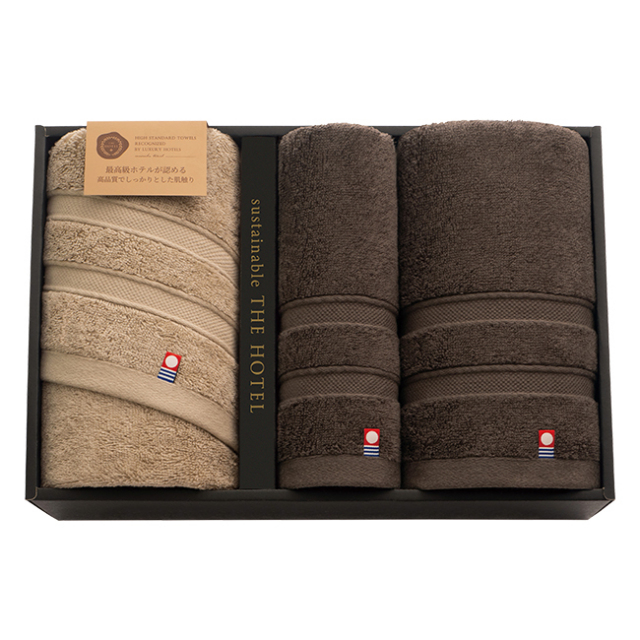 サステナブル　THE　HOTEL　今治　ホテル仕様フェイス2P・ゲストタオルセット　No.55