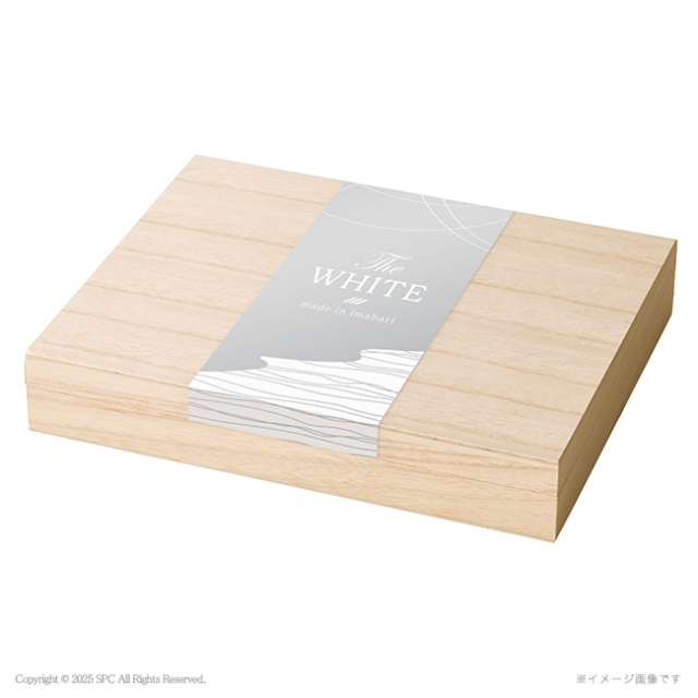 今治　The　WHITE　木箱入りスリムバス2P・フェイスタオルセット　No.40