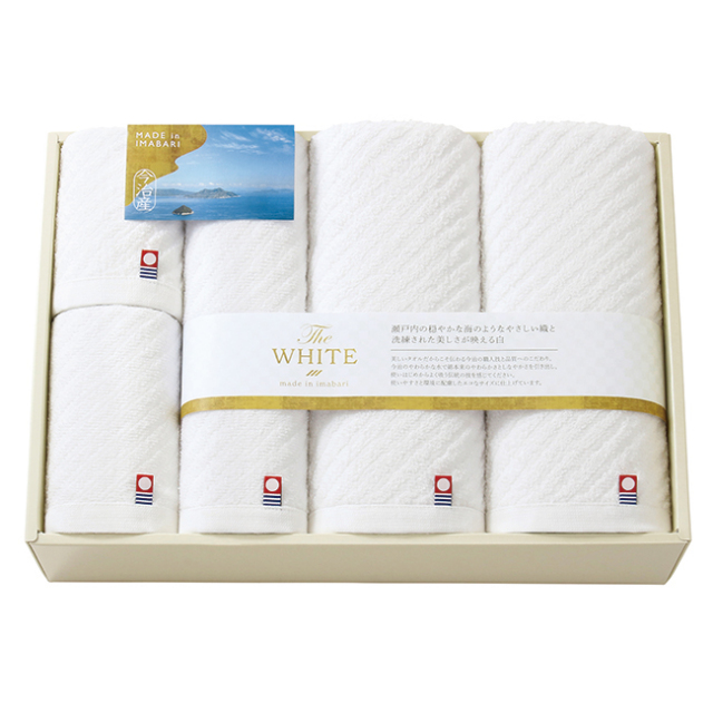 今治　The　WHITE　バス2P・スリムバス2P・フェイスタオルセット　No.100