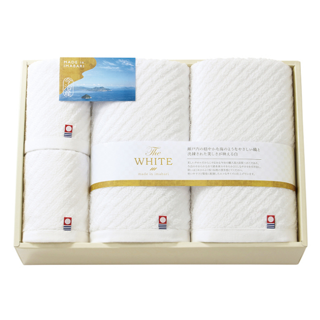 今治　The　WHITE　バス2P・フェイス2Pタオルセット　No.80