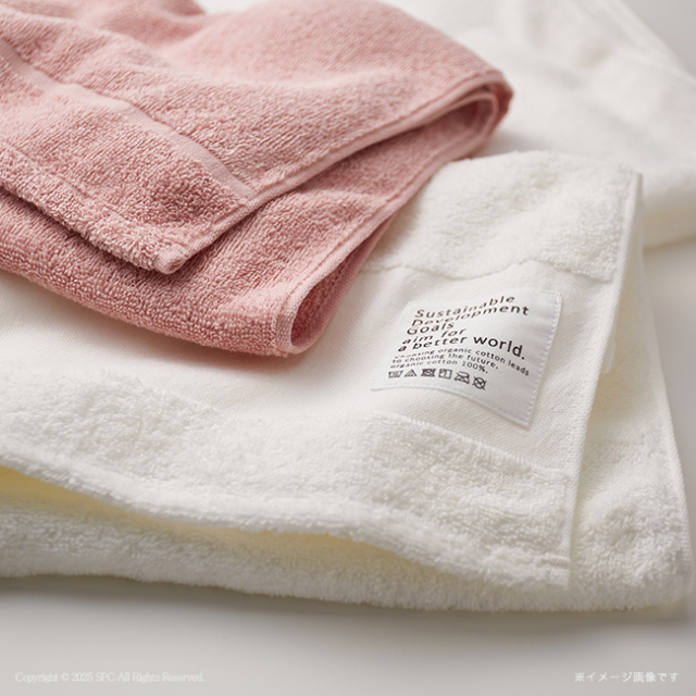 サクラ　オーガニックコットン　バス・フェイスタオルセット　No.42