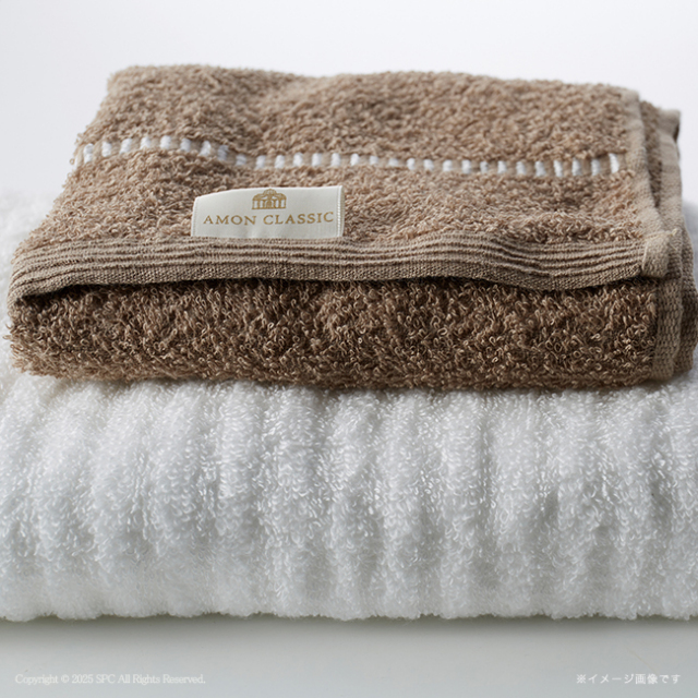 アモンクラシック　-やわらかコットン-　フェイス・タオルハンカチセット　No.10