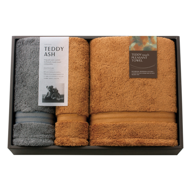 TEDDY　ASH〈テディアッシュ〉　バスタオル・フェイスタオル・ハンドタオルセット　No.40
