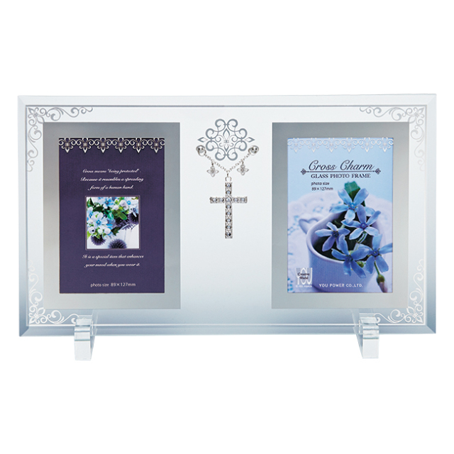 クロスチャームガラスフォトフレーム2W　No.38