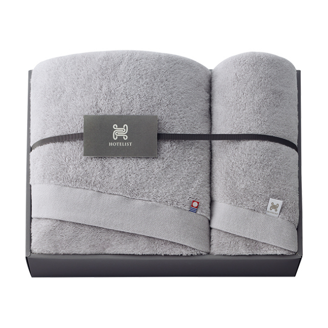 今治タオル　HOTELIST　バス1P・フェイスタオル1P　No.77　（グレージュ）