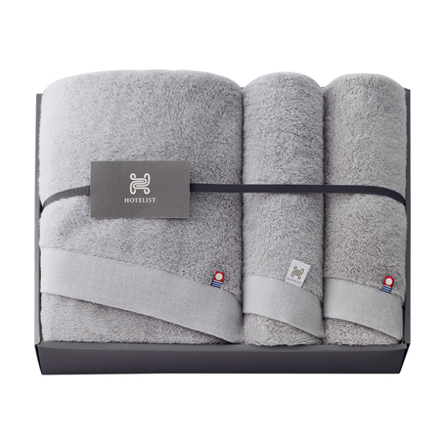 今治タオル　HOTELIST　バス1P・フェイスタオル2P　No.97　（グレージュ）
