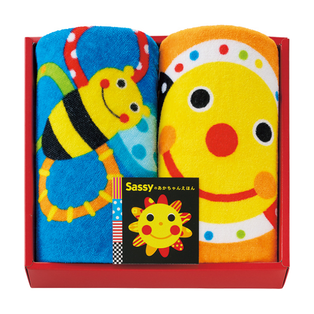 サッシーのあかちゃんえほんタオル　フェイスタオル2P　No.15