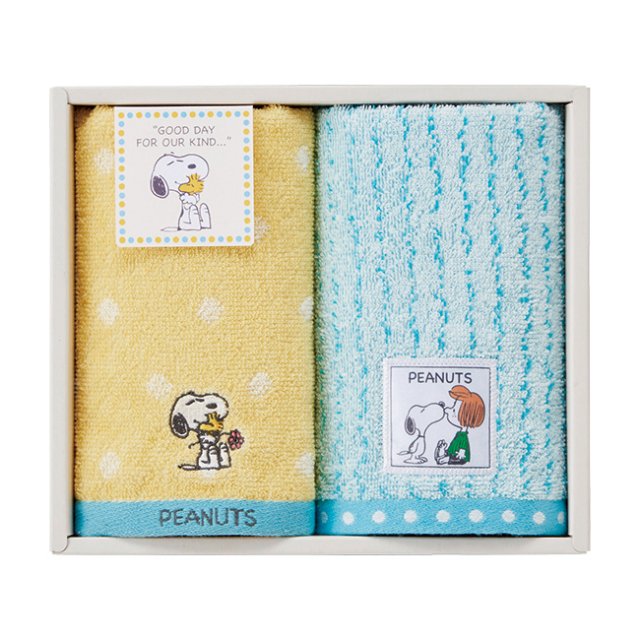 ピーナッツ　スヌーピー　ハグ　ウォッシュタオル2P　No.15
