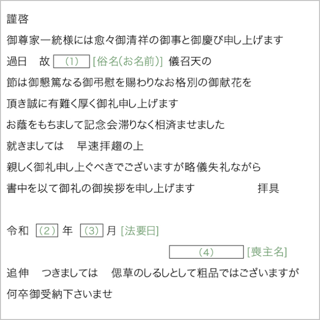 オリジナル挨拶状