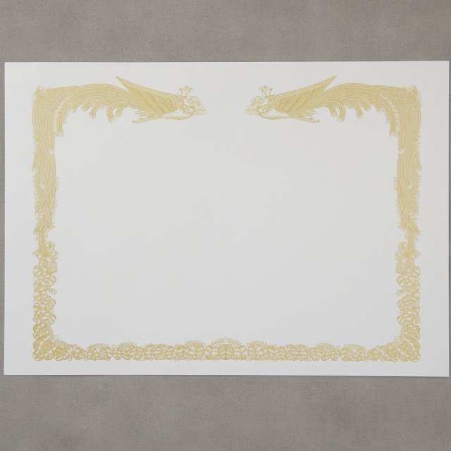 賞状用紙プリンター対応 A3判-22雲なし(旧BB雲なし)/100枚 CA322P(旧CA3ZOP) マルチホワイト