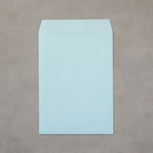 角2封筒 ソフトブルー 100g L貼/500枚 (K22301) 　