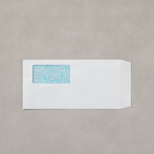 長3封筒 白菊 80g Ｋ窓付 枠なし地紋入り 1,000枚(3K8010)