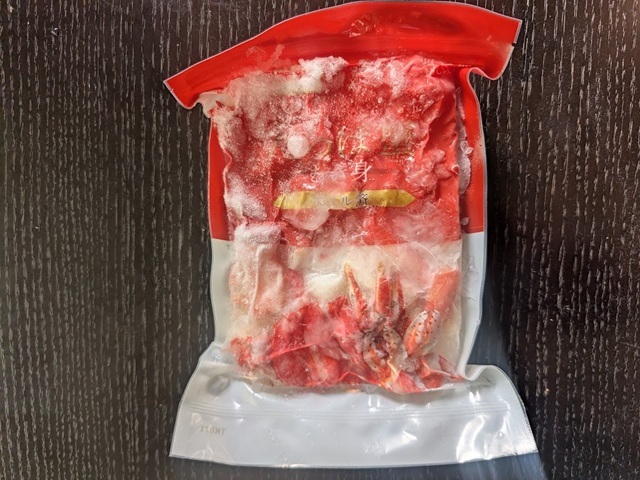 タラバ特混 600g （肩肉、爪下、ラッキョの部分のむき身商品）とかして