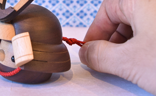 どんぐり兜　装着４