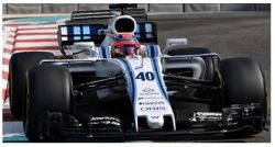 ◎予約品◎　1/18ウィリアムズ マルティニ レーシング メルセデス FW40 ロバート・クビサ 　　アブダビ テスト 11月 2017