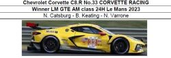 ◎予約品◎1/18　　Chevrolet Corvette C8.R No.33 CORVETTE RACING Winner LM GTE AM class 24H Le Mans 2023　N. Catsburg - B. Keating - N. Varrone