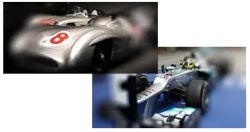 　【生産中止】メルセデス AMG ペトロナス Ｗ03 N.ロズベルグ中国GPウィナー+Ｗ196 J.M.ファンジオ イタリアGPウィナー2台セット