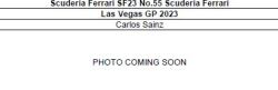 ◎予約品◎　Scuderia Ferrari SF23 No.55 Scuderia Ferrari Las Vegas GP 2023　Carlos Sainz