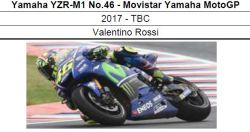 ◎予約品◎　Yamaha YZR-M1 No.46 - Movistar Yamaha MotoGP 2017 - TBC　Valentino Rossi