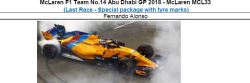◆McLaren F1 Team No.14 Abu Dhabi GP 2018  MCL33 (Last Race - Special package with tyre marks)  F.アロンソ