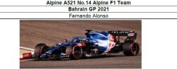 ◆Alpine A521 No.14 Alpine F1 Team　Bahrain GP 2021   F.アロンソ