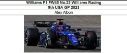 ◎予約品◎　Williams F1 FW45 No.23 Williams Racing 9th USA GP 2023　Alex Albon