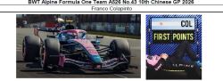 ◎予約品◎　1/43　BWT Alpine Formula One Team A526 No.43 10th Chinese GP 2026　Franco Colapinto