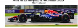 ◎予約品◎　1/43　Oracle Red Bull Racing RB22 No.3 6th Australian GP 2026　Max Verstappen